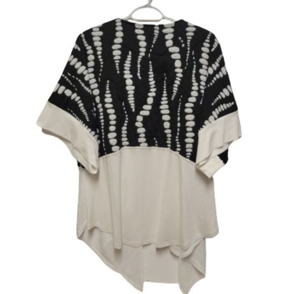 Open Front Cardigan Plus Size Linen Cardigan Short Sleeve Size S -- Fits Large - Picture 3 of 5